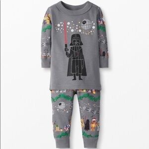 Hanna Andersson NWT Star Wars Darth Vader Long Johns Pajamas Organic Scandi Kid
